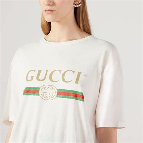 gucci off white logo t-shirt|authentic Gucci t shirts.